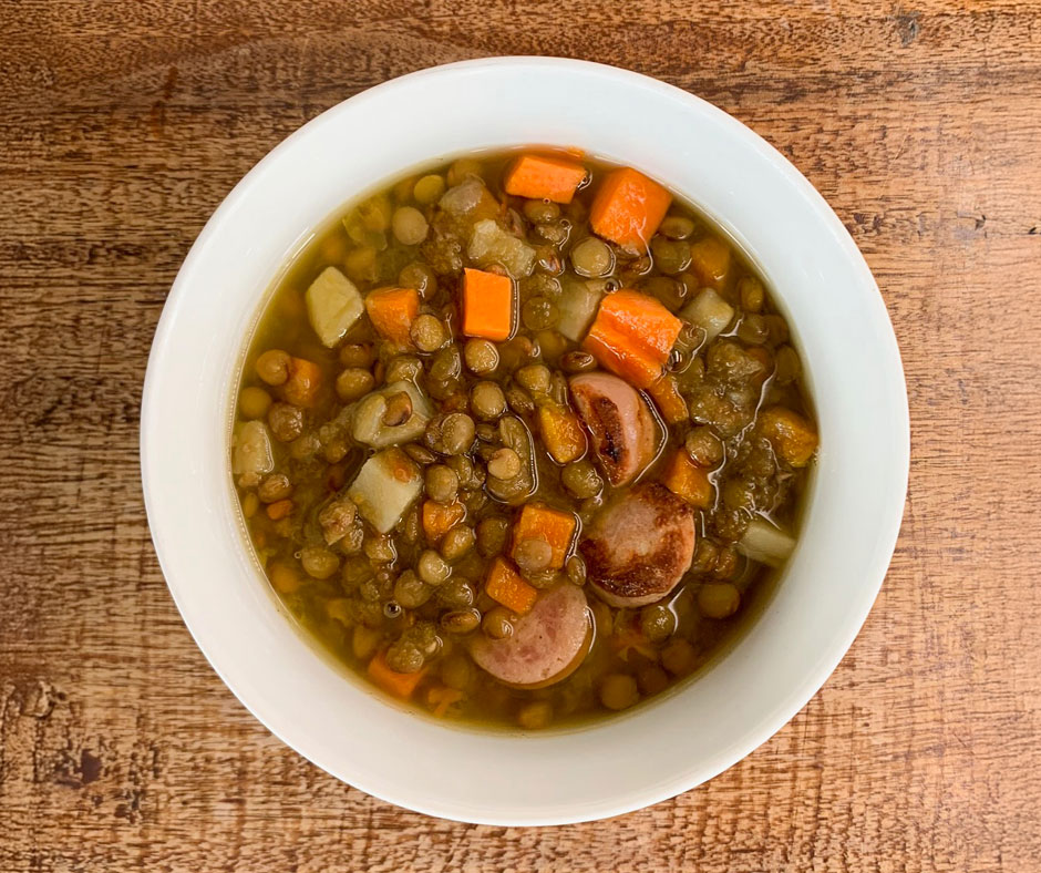 Sopa de Lentejas con Chorizo